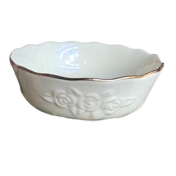 NEW Lenox Collections 5.5” Rose Blossom China Bowl decorated with 24 karat gold. - Picture 1 of 8